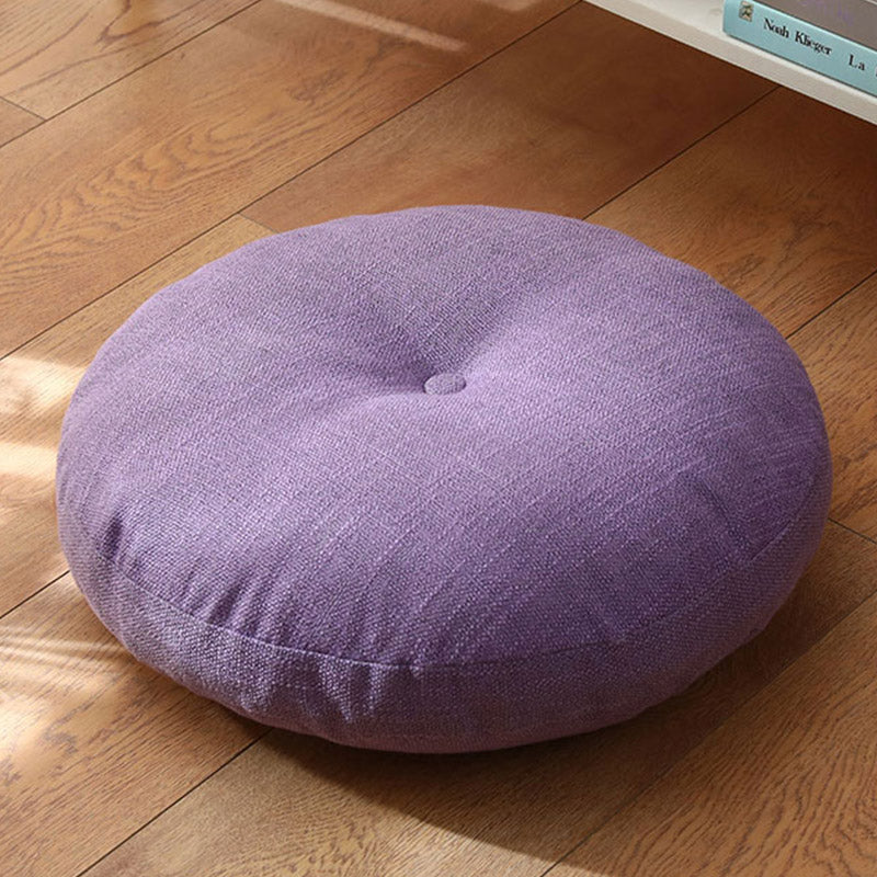 Lotus Simple Pattern Linen Meditation Seat Cushion Home Living Room Decoration - Detachable - Approx. 40cm × 10cm (slight variation possible) - Orchid - image 13