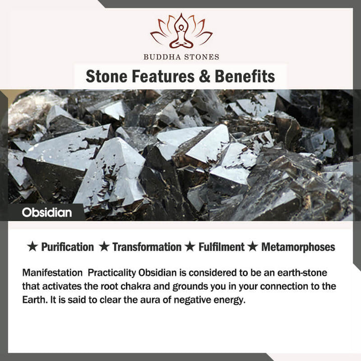 Buddha Stones FengShui Lucky Pixiu Obsidian Wealth Bracelet - image 6