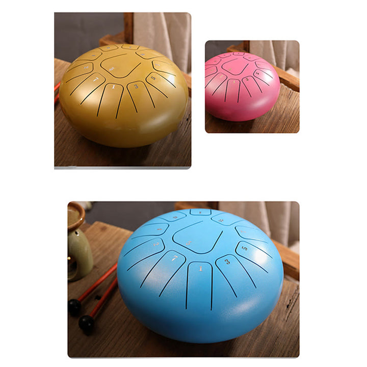 Buddha Stones Steel Tongue Drum Sound Healing Mindfulness Meditation Yoga Drum Kit 11 Note 8 Inch - image 27