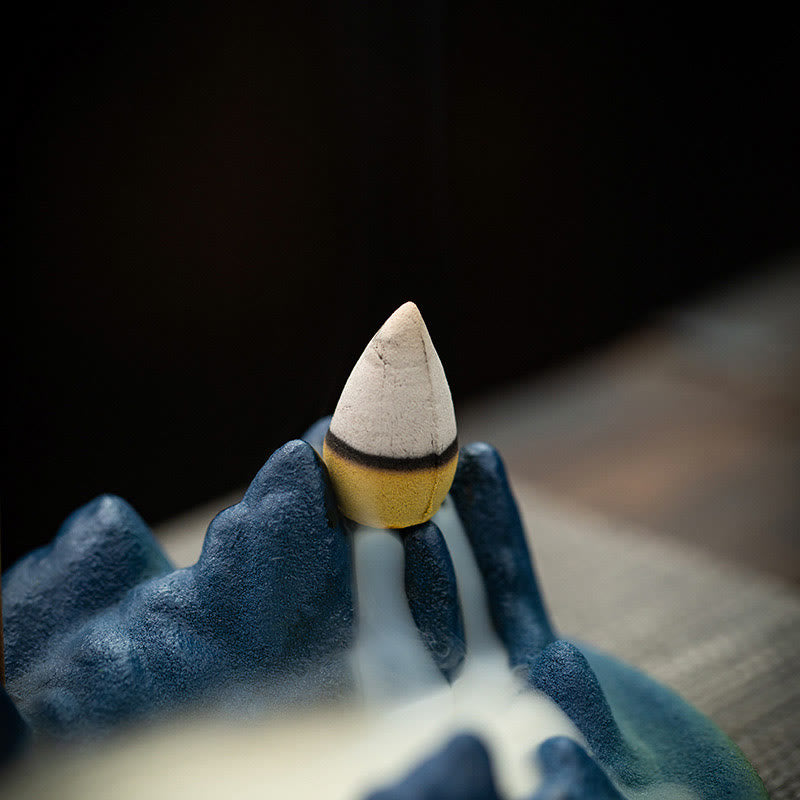 Creative Mountain River Ceramic Healing Backflow Incense Burner - image 5