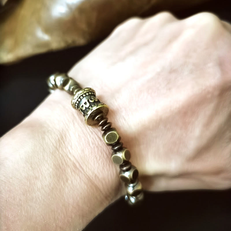 Buddha Stones "Wishing You Balance and Strength" Brass Amulet Bracelet Includes Gift Message Card - image 18