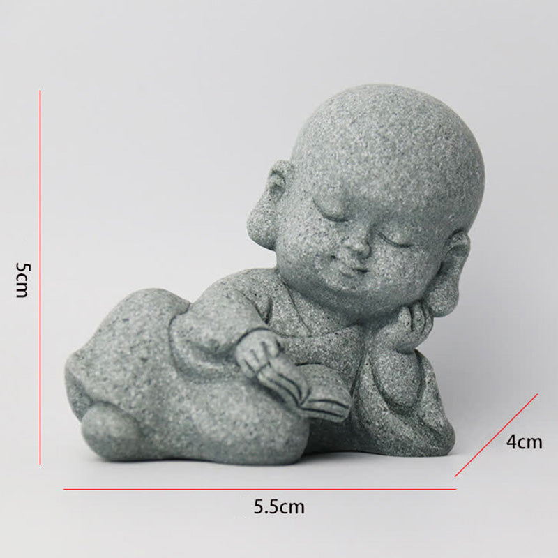 Buddha Stones Meditation Prayer Monk Buddha Statue Serenity Home Decoration - image 4