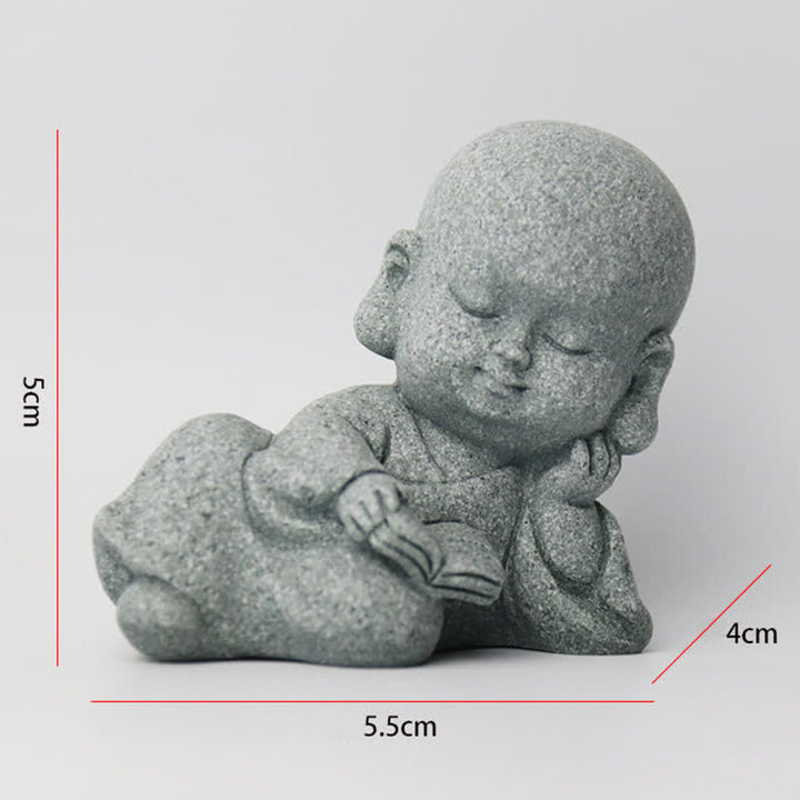 Buddha Stones Meditation Prayer Monk Buddha Statue Serenity Home Decoration - image 4