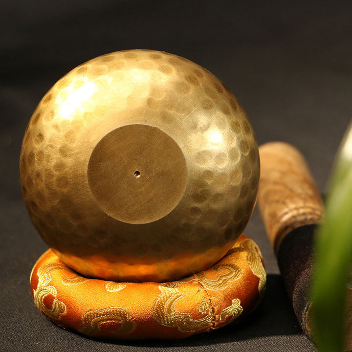 Buddha Stones Tibetan Sound Bowl Handcrafted for Relaxation and Mindfulness Meditation Singing Bowl Set - image 5