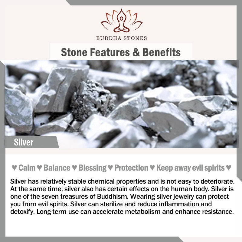 Buddha Stones 999 Sterling Silver Six True Words Heart Sutra Braided Design Lotus Protection Bracelet Bangle - image 8