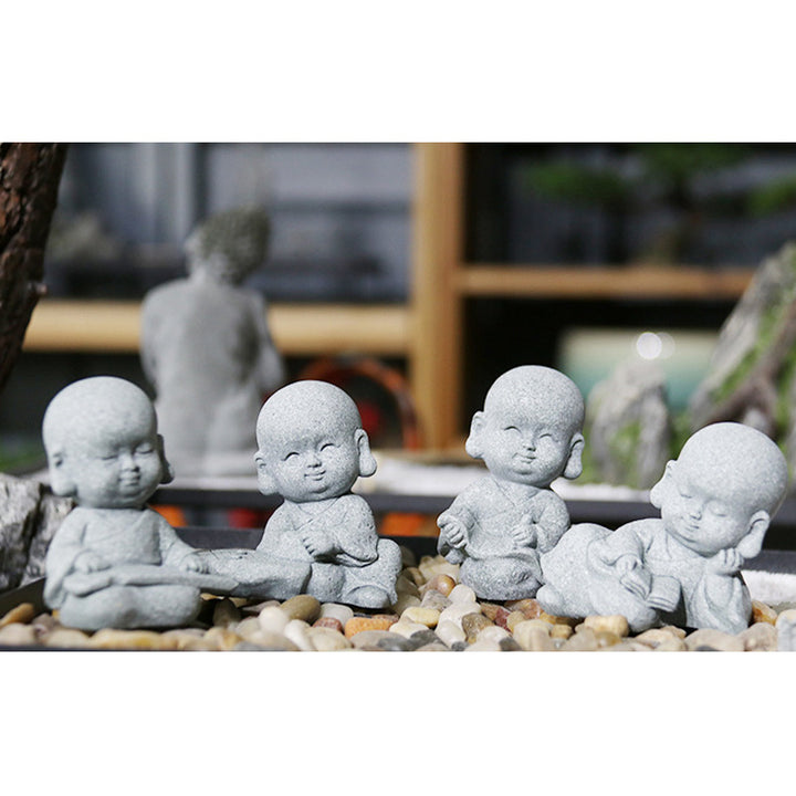Buddha Stones Meditation Prayer Monk Buddha Statue Serenity Home Decoration - image 17
