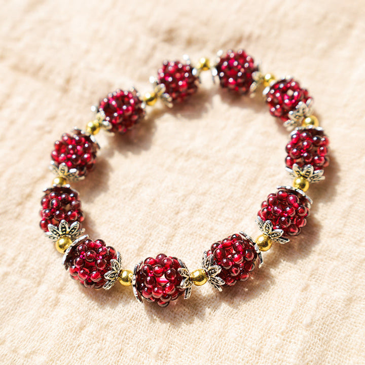 Buddha Stones "All the best for Vitality and Passion" Garnet Bracelet Includes Gift Message Card - image 3