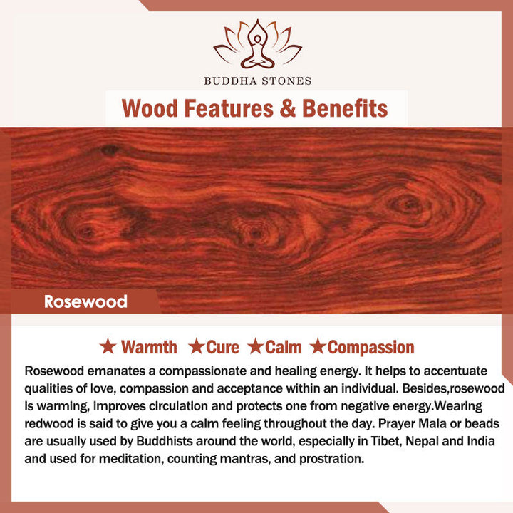 Buddha Stones Tibetan Rosewood Warmth Bracelet (Random Type) - image 7