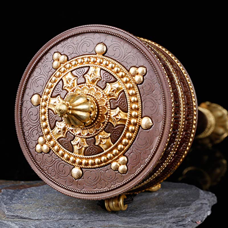 Tibetan Prayer Wheel Six True Words Copper Balance Decoration - image 1