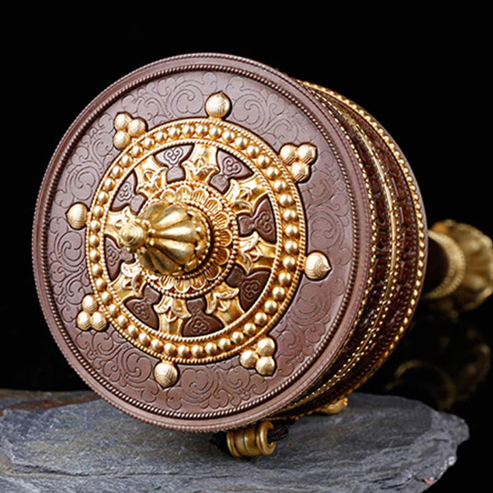 Tibetan Prayer Wheel Six True Words Copper Balance Decoration - image 1