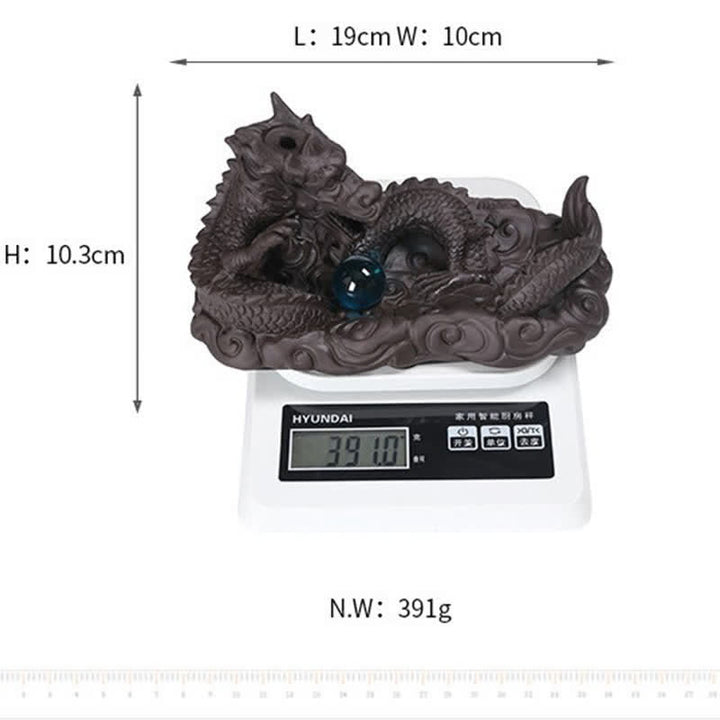 Dragon Playing Ball Flower Protection Incense Burner Decoration - image 10