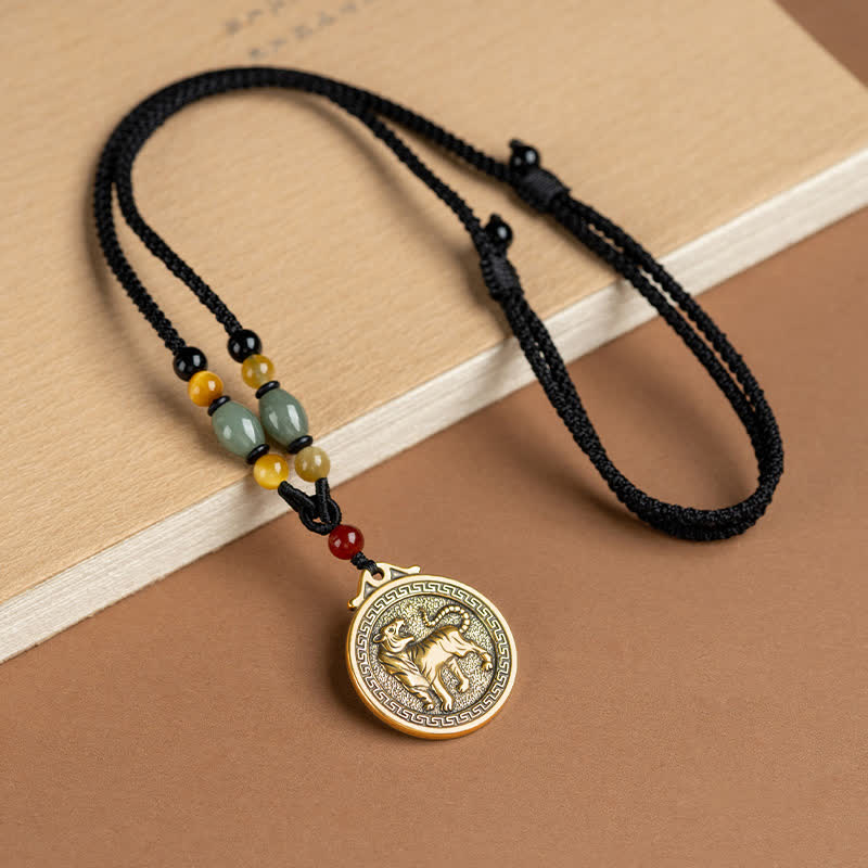 12 Chinese Zodiac Blessing Wealth Fortune Necklace Pendant - Tiger - image 6