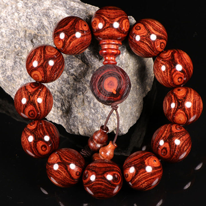 Buddha Stones Tibetan Rosewood Warmth Bracelet (Random Type) - 30mm(9 beads) - image 0