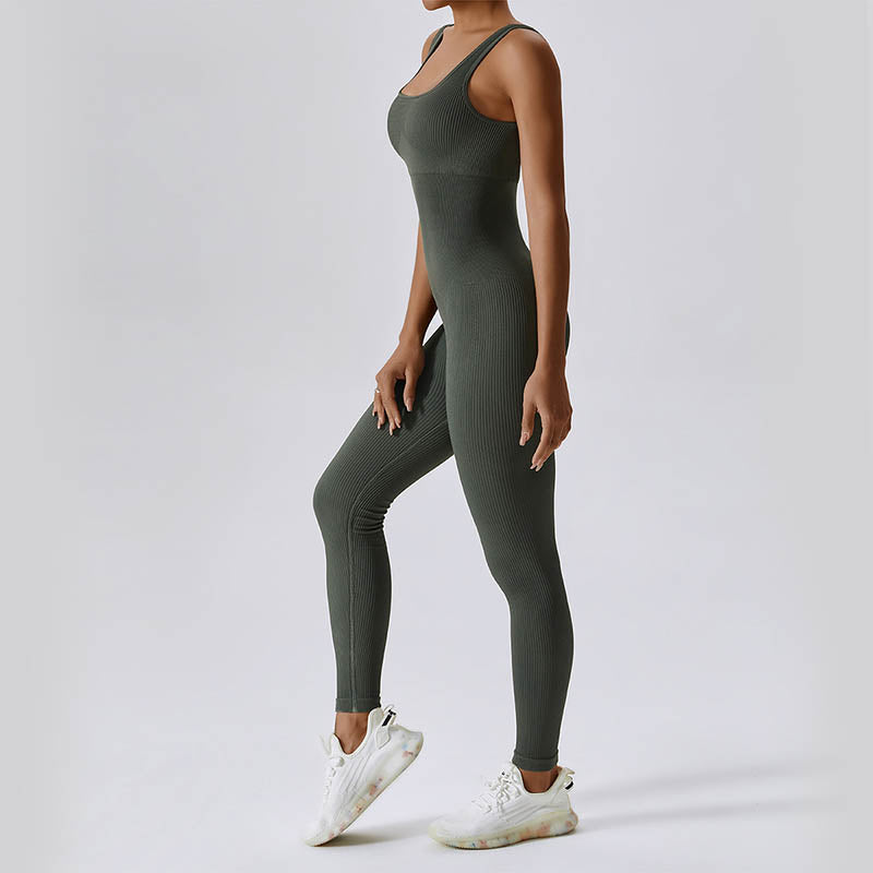 Buddha Stones Seamless High Stretch Jumpsuit Sports Fitness Yoga Women Bodysuit