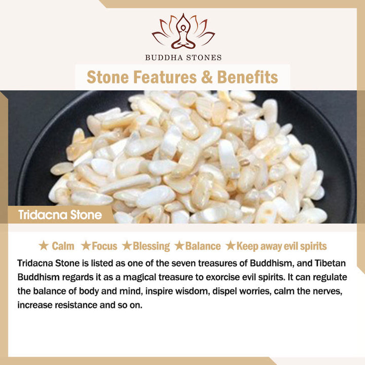 Buddha Stones Ginkgo Tridacna Stone Pearl Bead Copper Blessing Necklace Pendant Ring Earrings Set - image 8