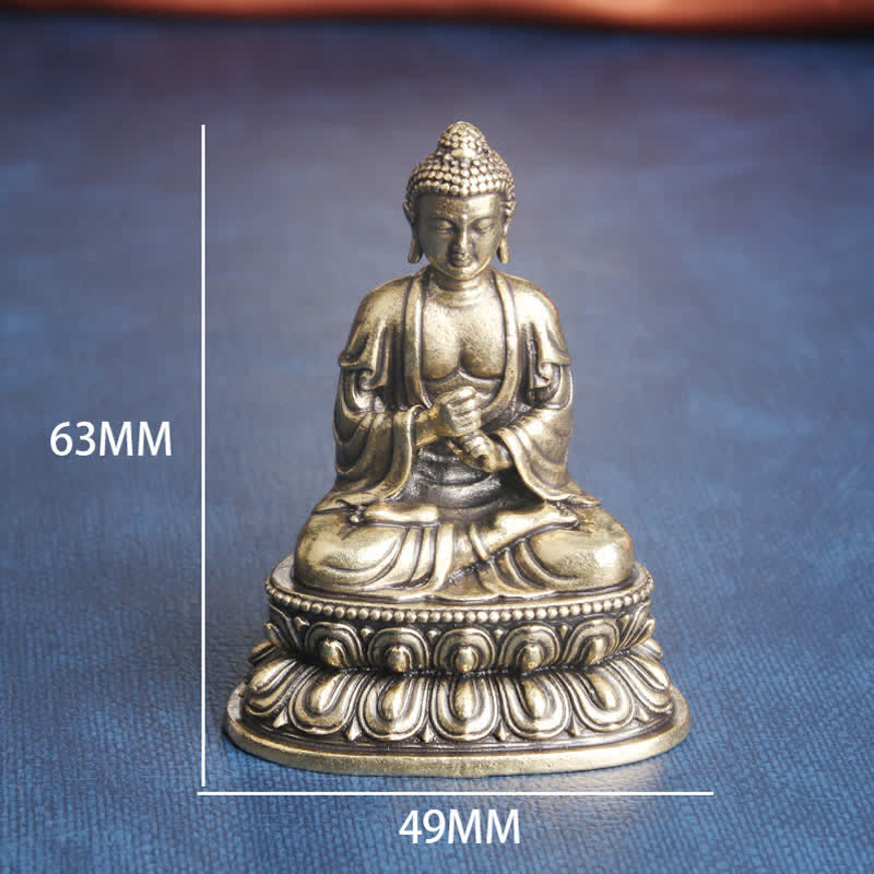 Tathagata Buddha Serenity Copper Statue Decoration - image 7