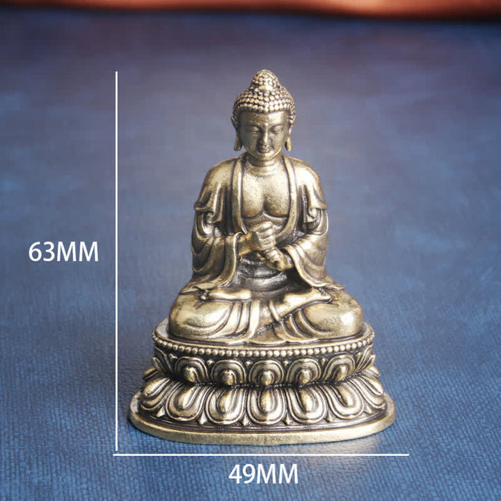 Tathagata Buddha Serenity Copper Statue Decoration - image 7
