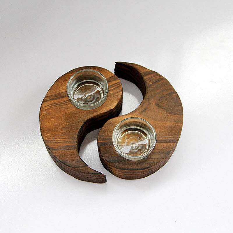 Yin Yang Wood Candle Holder Meditation Rituals Use Items - image 18