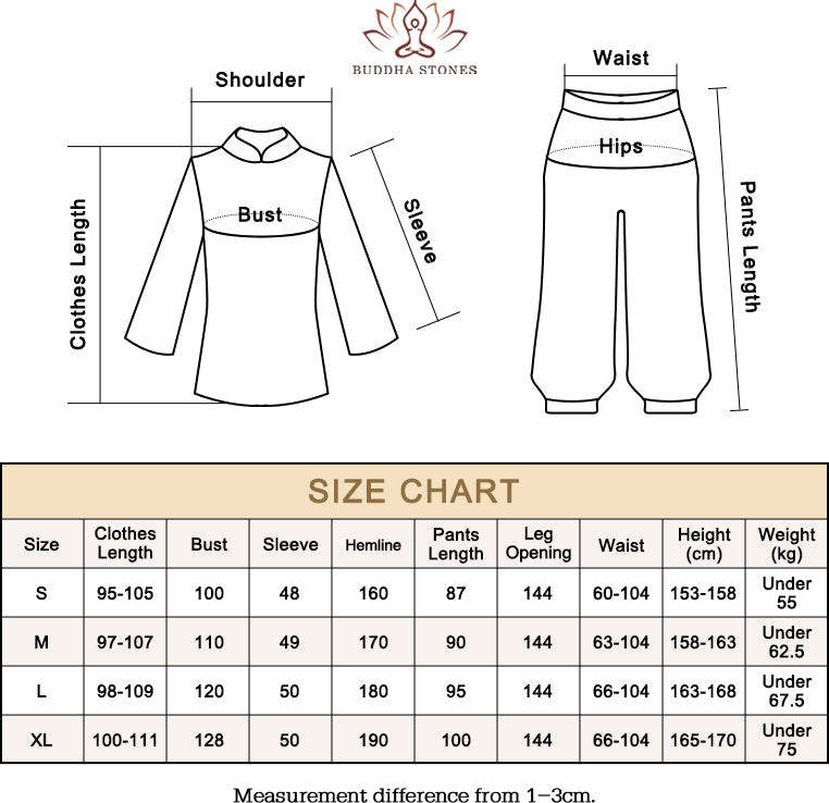Buddha Stones 3Pcs Yoga Chiffon Clothing Uniform Meditation Zen Practice Women's Set - image 36