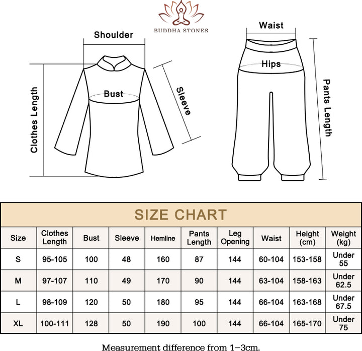 Buddha Stones 3Pcs Yoga Chiffon Clothing Uniform Meditation Zen Practice Women's Set - image 36