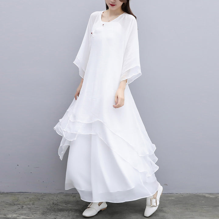 Buddha Stones 3Pcs Yoga Chiffon Clothing Uniform Meditation Zen Practice Women's Set - image 24