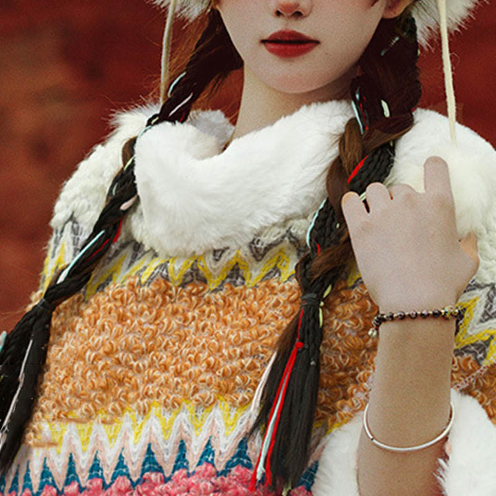 Buddha Stones Tibetan Multicolored Striped Shawl Winter Cozy Travel Scarf Wrap - image 18