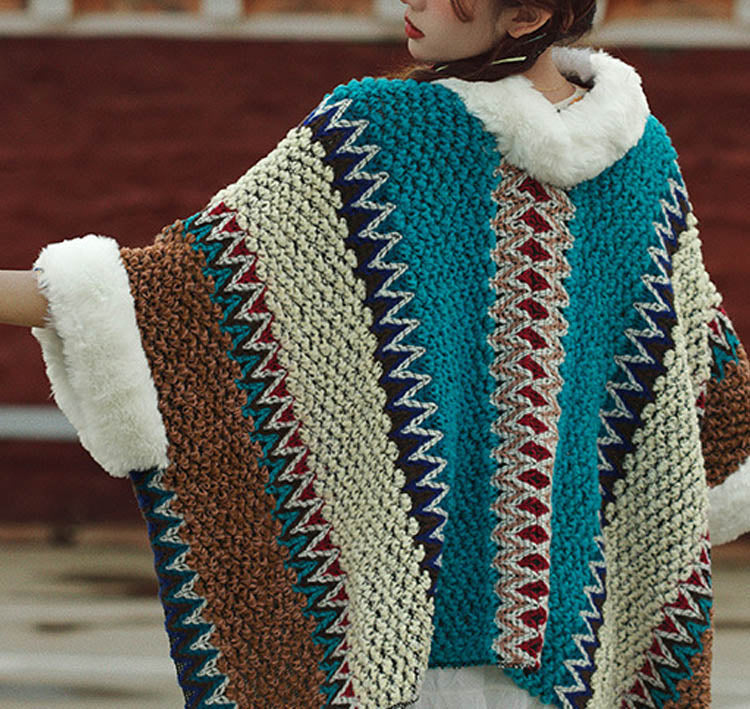 Buddha Stones Tibetan Multicolored Striped Shawl Winter Cozy Travel Scarf Wrap - image 48