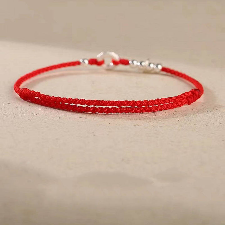 Buddha Stones 925 Sterling Silver Auspicious Clouds Peace Buckle Safe And Sound Bracelet Anklet - image 13