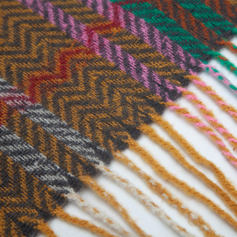 Buddha Stones Tibetan Shawl Colorful Wavy Line Tassels Winter Cozy Travel Scarf Wrap - image 23