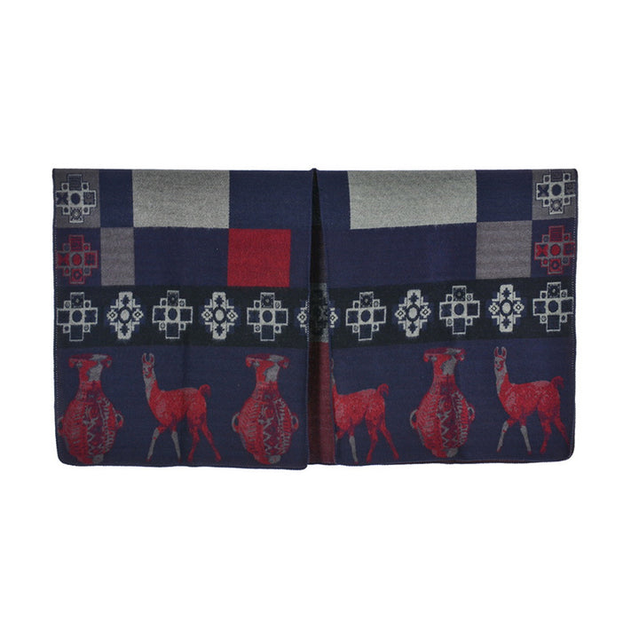Buddha Stones Tibetan Shawl Deer Vase Geometric Shapes Winter Cozy Travel Scarf Wrap - image 23