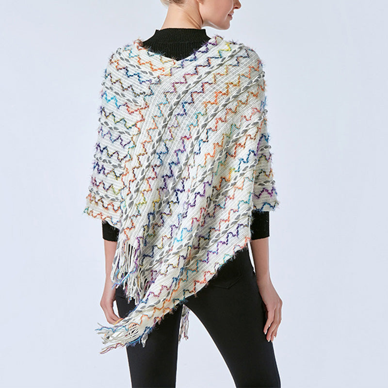 Buddha Stones Tibetan Colorful Striped Shawl Tassels Pullover Winter Cozy Travel Scarf Wrap - image 33