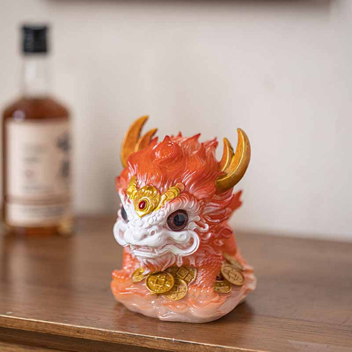 Buddha Stones Color Changing Small Kirin Resin Tea Pet Home Figurine Decoration - image 4