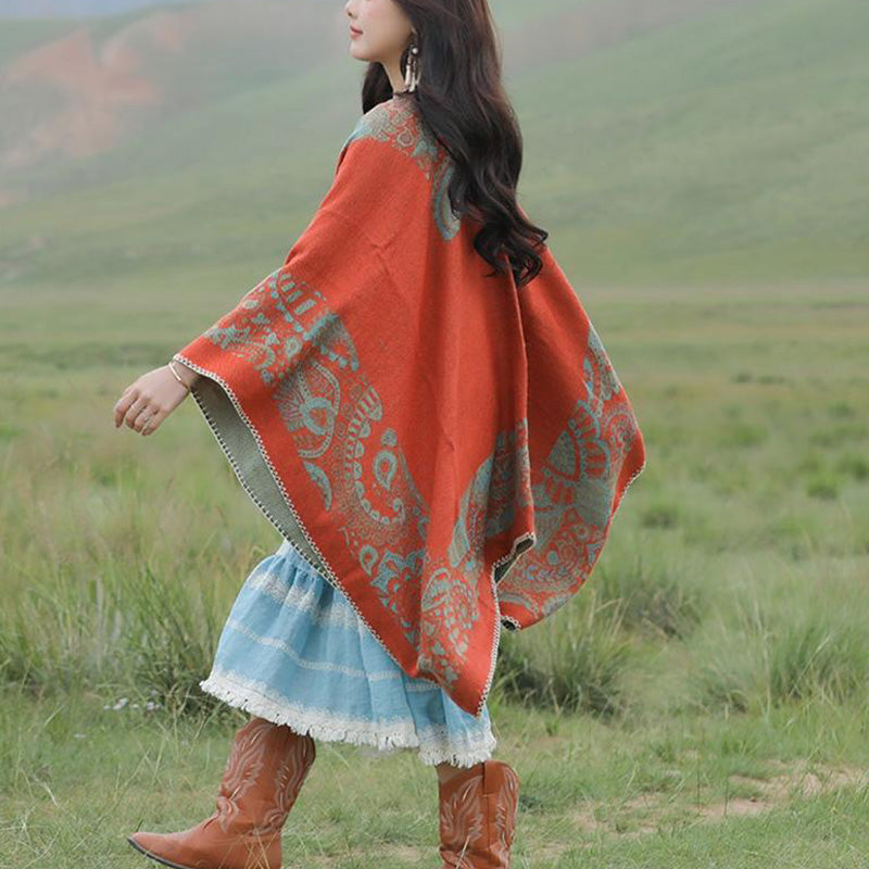 Buddha Stones Tibetan Shawl Simple Pattern Winter Cozy Travel Scarf Wrap - image 14