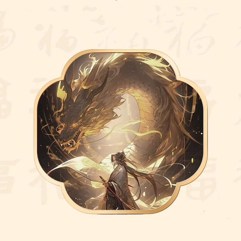 Buddha Stones 999 Sterling Silver Year of the Dragon Fu Character Hetian Jade Success Necklace Pendant - image 10