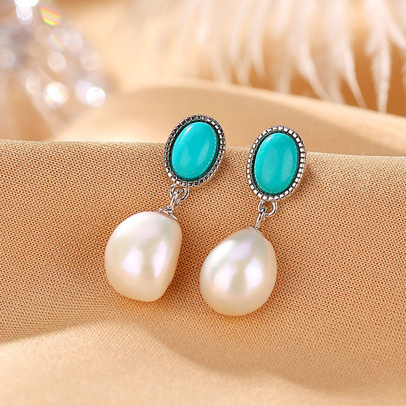 Buddha Stones 925 Sterling Silver Pearl Turquoise Healing Wisdom Necklace Pendant Ring Earrings - image 11