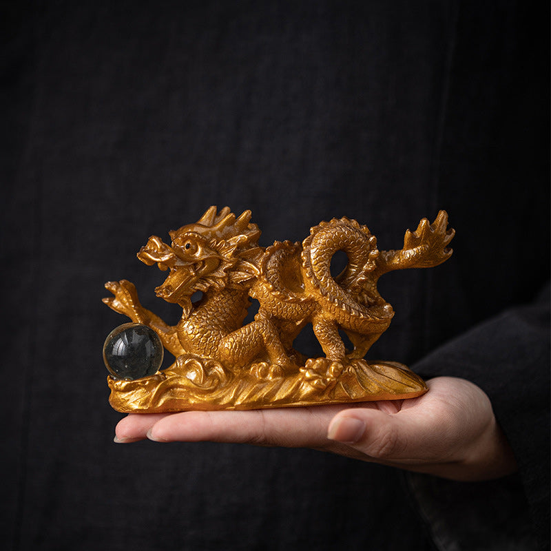 Buddha Stones Year Of The Dragon Color Changing Resin Luck Success Tea Pet Home Figurine Decoration - image 5