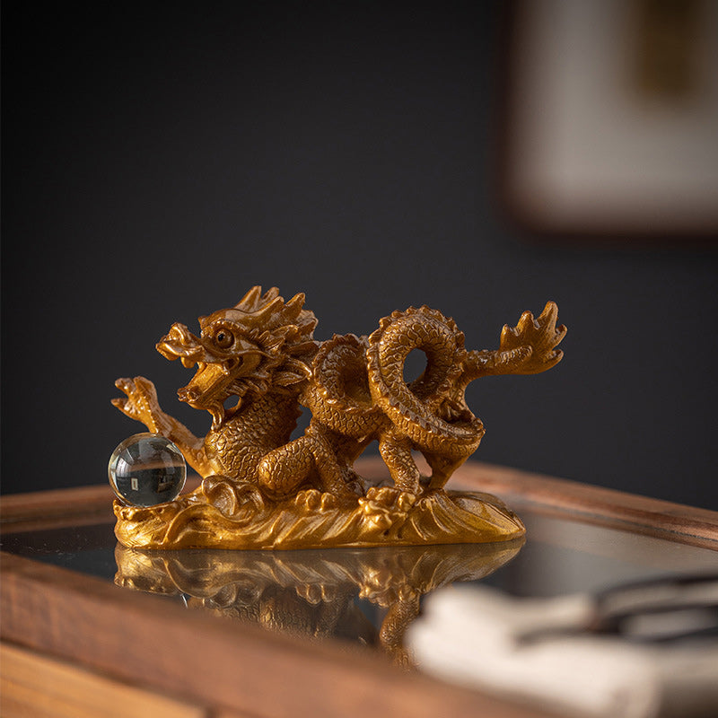 Buddha Stones Year Of The Dragon Color Changing Resin Luck Success Tea Pet Home Figurine Decoration - image 3