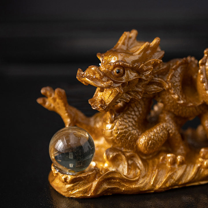 Buddha Stones Year Of The Dragon Color Changing Resin Luck Success Tea Pet Home Figurine Decoration - image 16