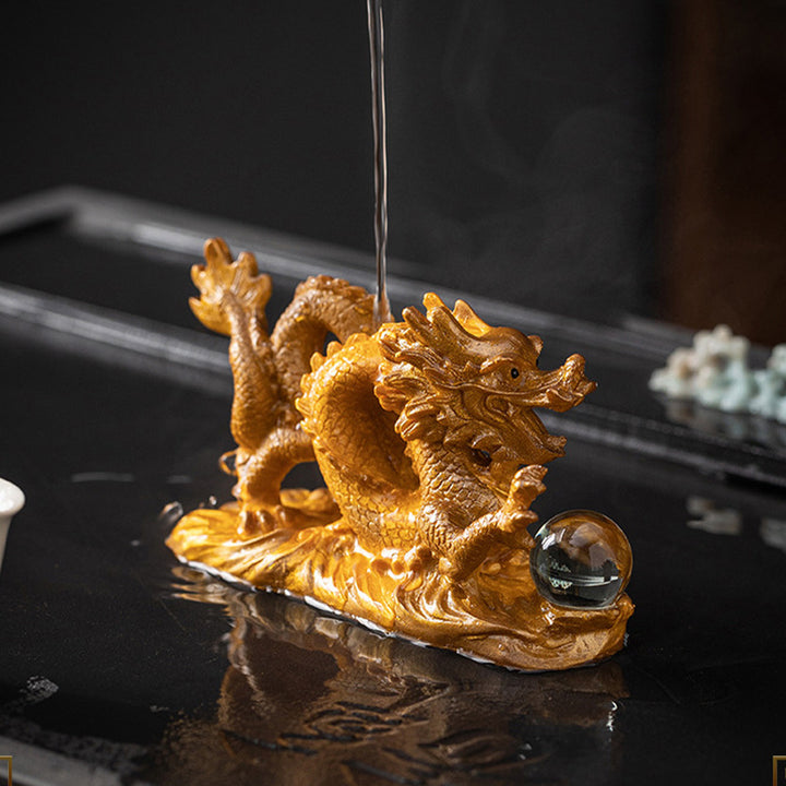 Buddha Stones Year Of The Dragon Color Changing Resin Luck Success Tea Pet Home Figurine Decoration - image 4