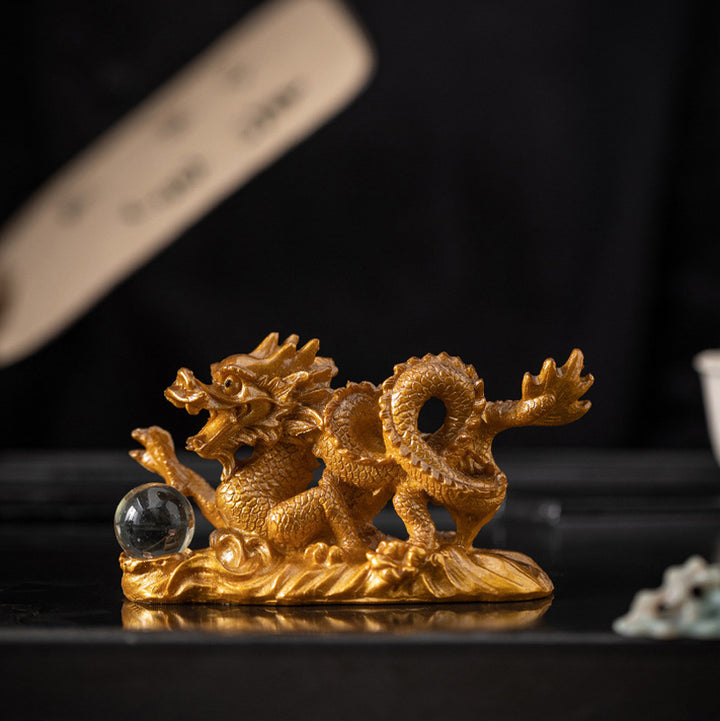 Buddha Stones Year Of The Dragon Color Changing Resin Luck Success Tea Pet Home Figurine Decoration - image 2