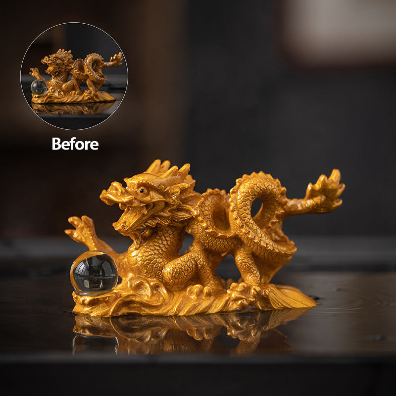 Buddha Stones Year Of The Dragon Color Changing Resin Luck Success Tea Pet Home Figurine Decoration - image 14