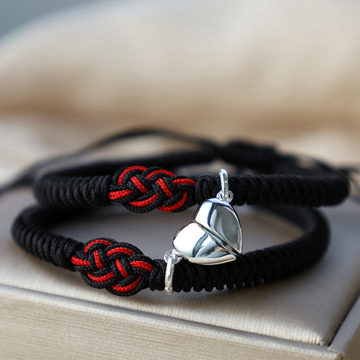 Buddha Stones 2Pcs Tibetan Luck Chinese Knot Protection String Bracelet