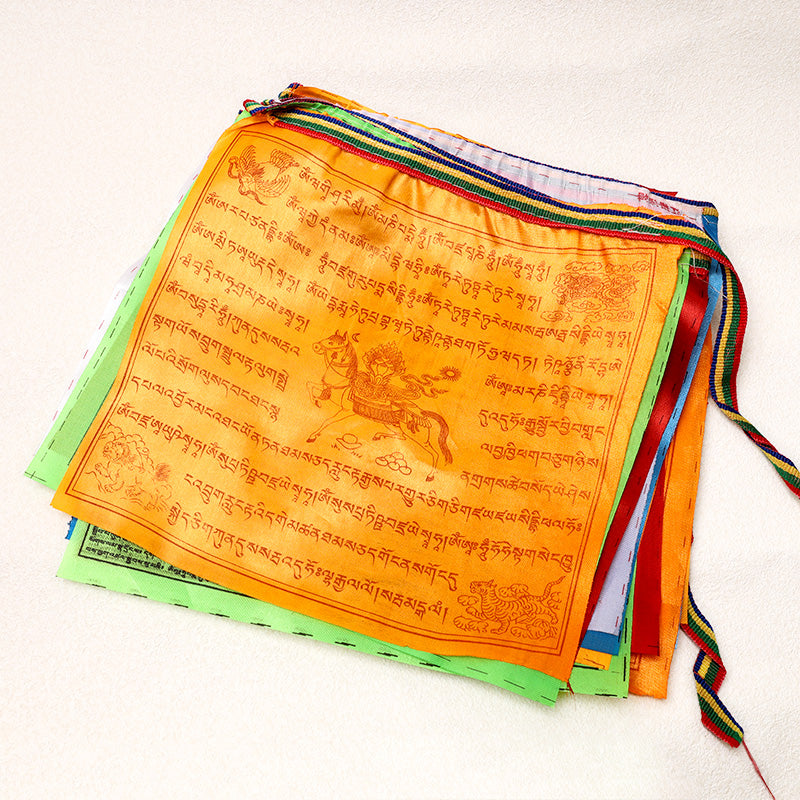 Buddha Stones Outdoor Long-lasting Windhorse 20 Pcs Prayer Flag - image 0