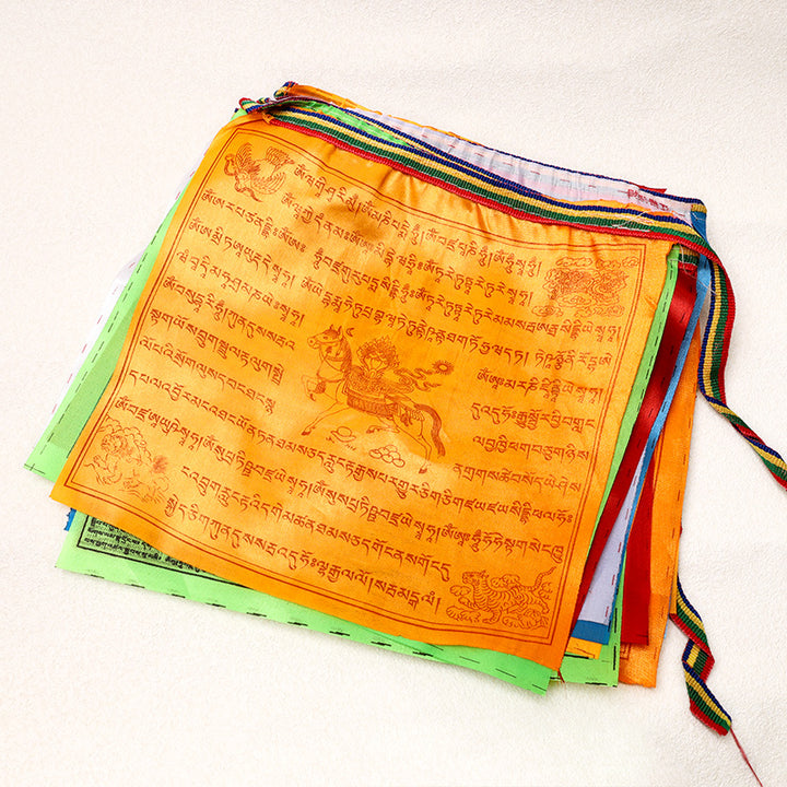 Buddha Stones Outdoor Long-lasting Windhorse 20 Pcs Prayer Flag - image 0