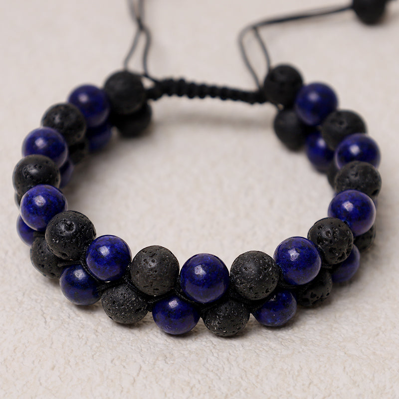 Buddha Stones Protection Tiger's Eye Bracelet - Lazulite(Wrist Circumference 17-20 cm) - image 9