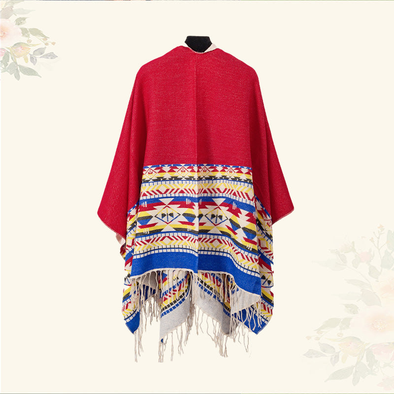 Buddha Stones Tibetan Shawl Colorful Geometry Winter Cozy Travel Scarf Wrap - image 24