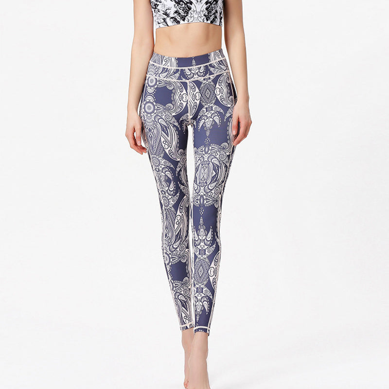 Buddha Stones Flowers Leaves Pants Sports Fitness Yoga Leggings Women's Yoga Pants - image 3