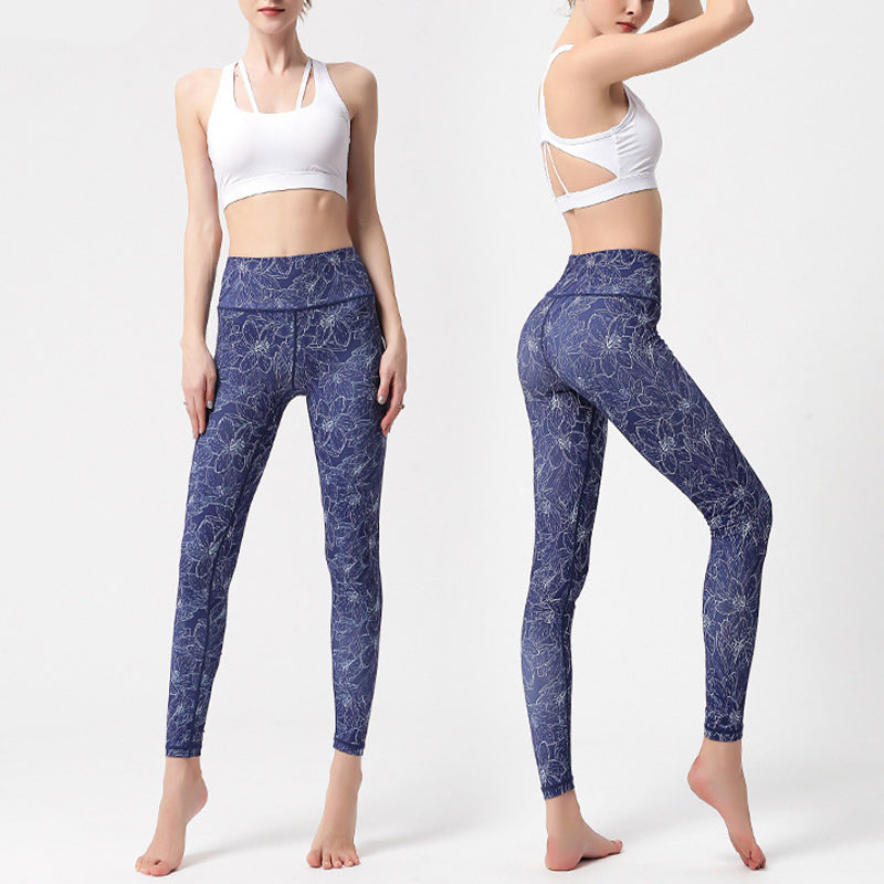 Buddha Stones Flowers Leaves Birds Pants Sports Fitness Yoga Leggings Women's Yoga Pants - image 16