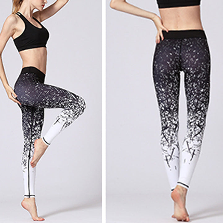 Buddha Stones Lines Weeds Sakura Flowers Black Tree Pants Sports Fitness Yoga Leggings Women's Yoga Pants - image 7