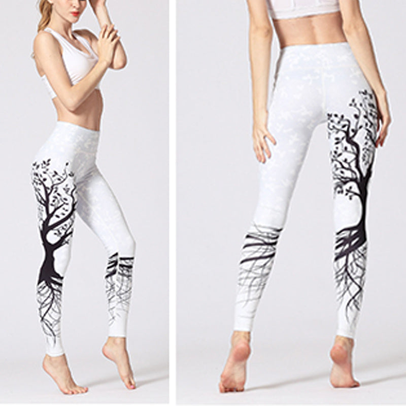 Buddha Stones Lines Weeds Sakura Flowers Black Tree Pants Sports Fitness Yoga Leggings Women's Yoga Pants - image 31